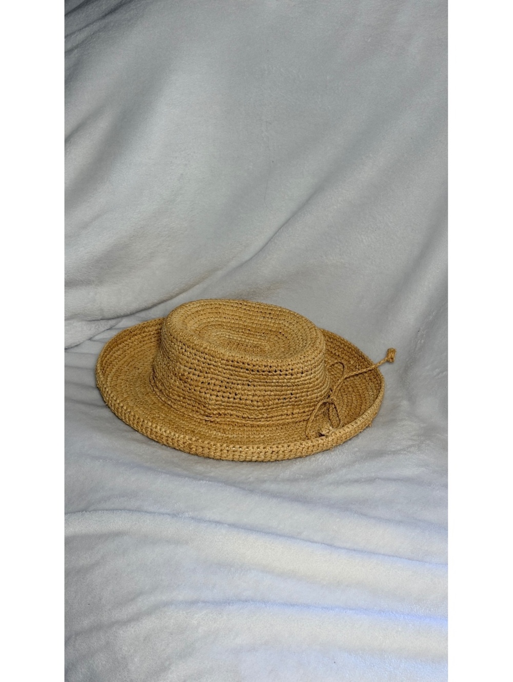 Scala Natural Straw Medium Brim Sun Hat with Bow Accent